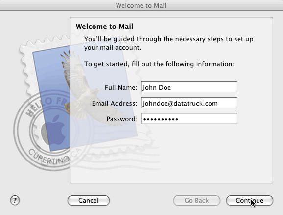 Apple Mail Step 1